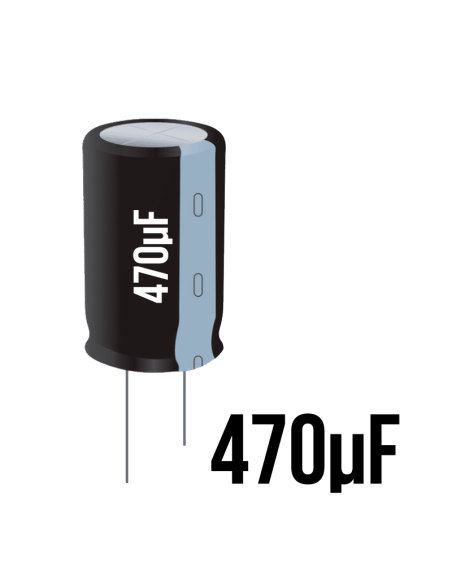 ➤ Condensador Electrolítico de 470uF | Repuestos Electrónicos