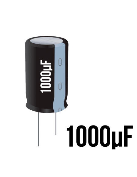➤ Condensador Electrolítico de 1000uF | Repuestos Electrónicos