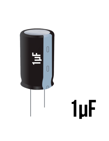 ➤ Condensador Electrolítico de 1uF | Repuestos Electrónicos