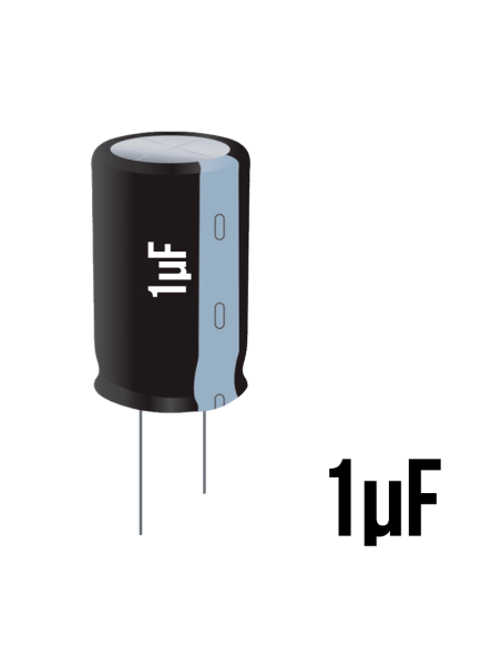 ➤ Condensador Electrolítico de 1uF | Repuestos Electrónicos