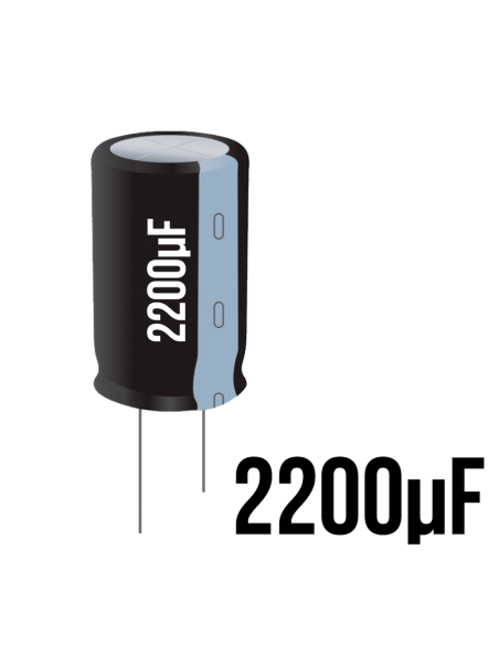 ➤ Condensador Electrolítico de 2200uF | Repuestos Electrónicos
